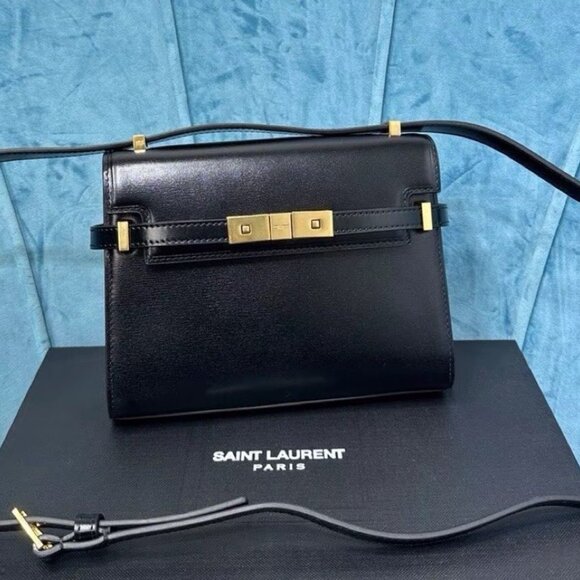 SAINT LAURENT YSL SOLFERINO Box Shoulder Crossbody Bag Black - Picture 1 of 7